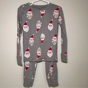 Old Navy Gray Santa Kids Pajama Set